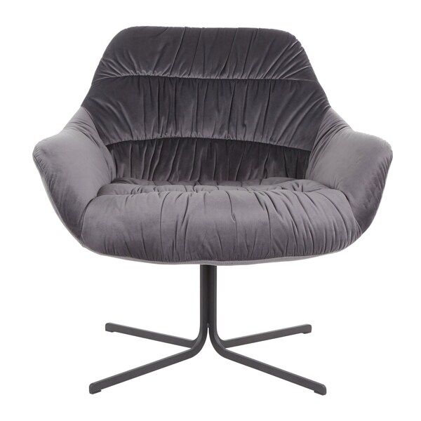 Lumisource Wayne Swivel Lounge Chair - CHR-WYNE BKVGY