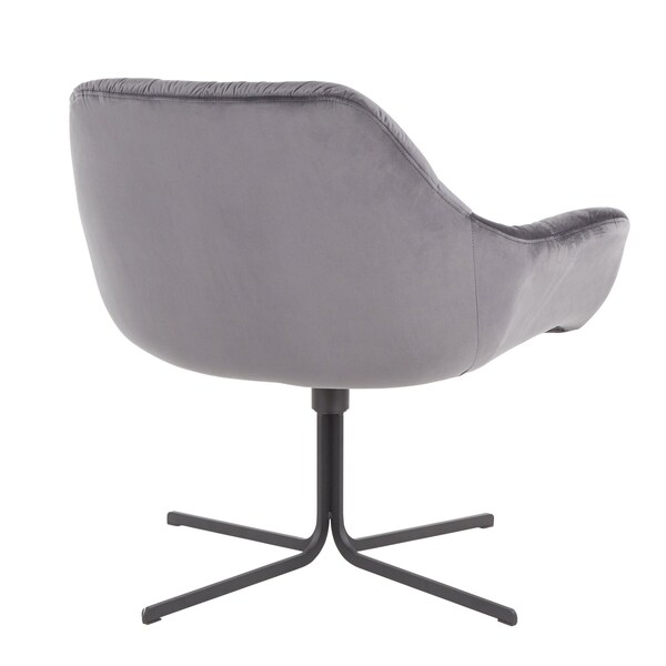 Lumisource Wayne Swivel Lounge Chair - CHR-WYNE BKVGY