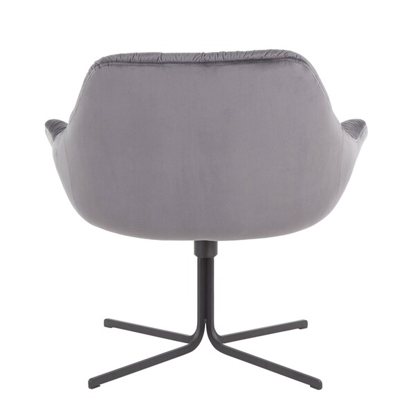Lumisource Wayne Swivel Lounge Chair - CHR-WYNE BKVGY