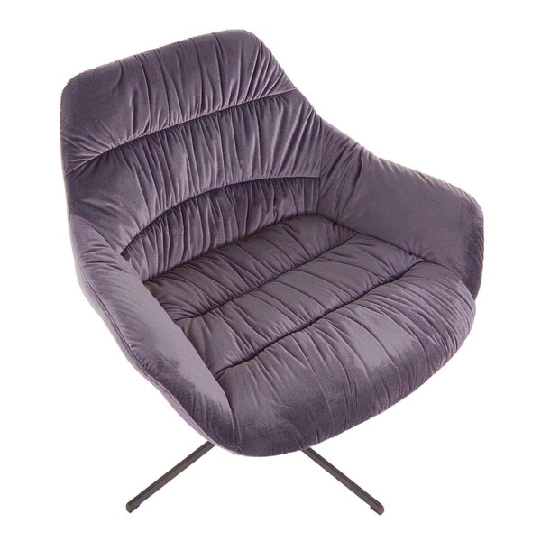 Lumisource Wayne Swivel Lounge Chair - CHR-WYNE BKVGY