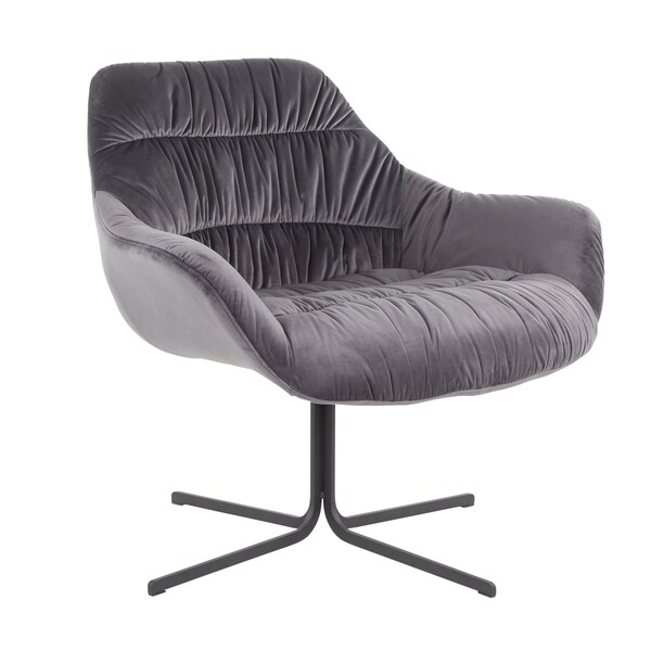 Lumisource Wayne Swivel Lounge Chair - CHR-WYNE BKVGY