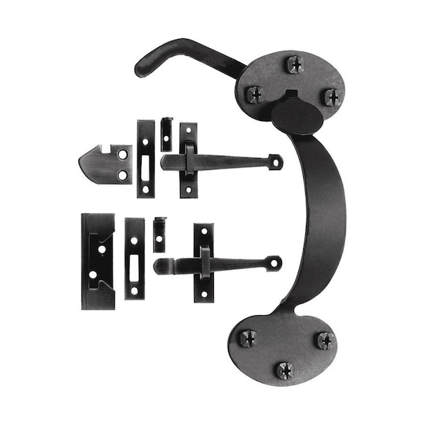 Acorn Mfg Acorn Matte Black Forged Iron Rim Latch - AT9BR