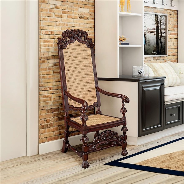 Design Toscano William and Mary Mahogany Armchair - AF1554