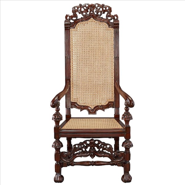 Design Toscano William and Mary Mahogany Armchair - AF1554