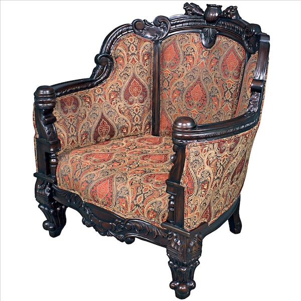 Design Toscano Gentlemen's Drawing Room Armchair - AF51854