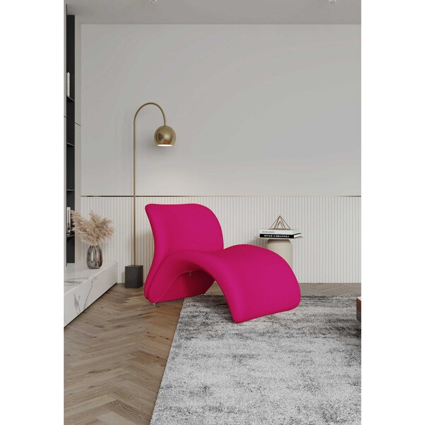 Manhattan Comfort Rosebud Multi Colored Accent Chair -Set of 3 in Red, Fuchsia Pink, and Yellow - 3-AC0013