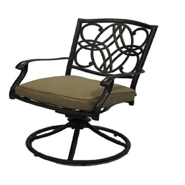Comfortcorrect Four Seasons Alumicast Cushion Swivel Rocker Chair - CO565946