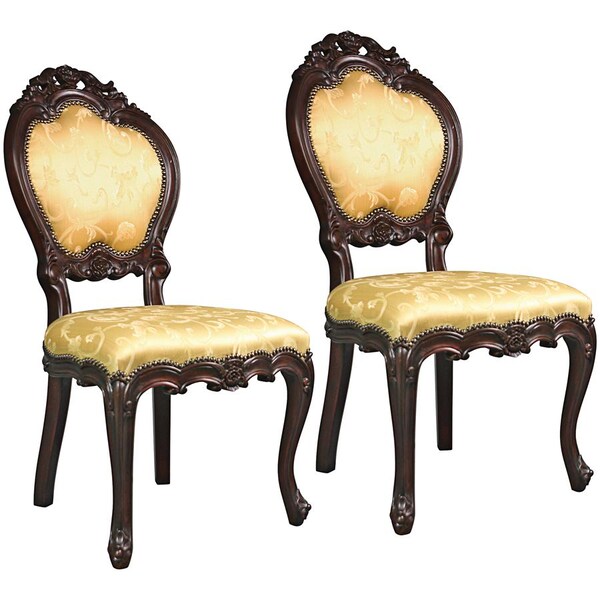 Design Toscano Lady Ambrose Shield Back Accent Chair, PK 2 - AF951247