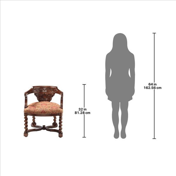 Design Toscano Brussels Library Bergere Chair, PK 2 - AF91556