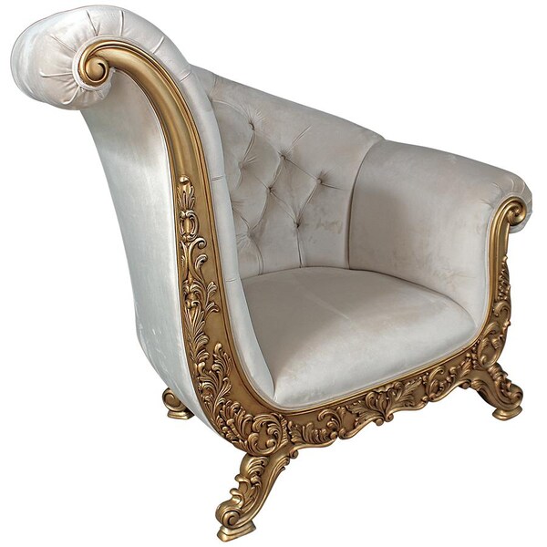 Design Toscano Lombard Art Deco Winged Sofa Chair - AF51652