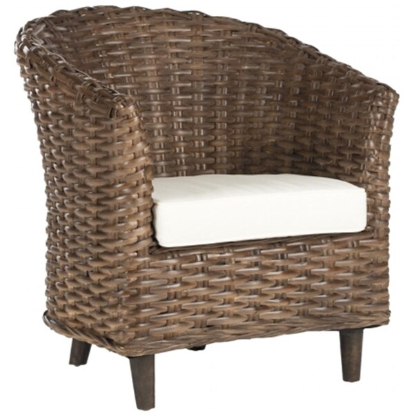 Safavieh Omni Barrel Chair - Brown Glaze - FOX6501B