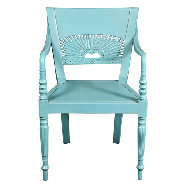 Design Toscano British Colonial Sunburst Mahogany Armchair, PK 2 - AF951789
