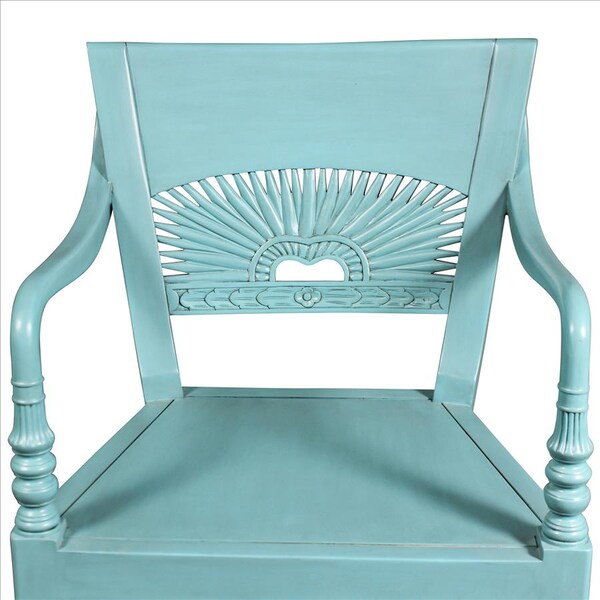 Design Toscano British Colonial Sunburst Mahogany Armchair, PK 2 - AF951789