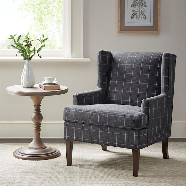 Martha Stewart Decker Accent Chair, Charcoal - MT100-0106