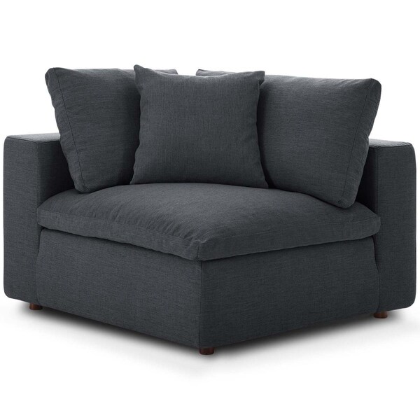 Modway Furniture Commix Down Filled Overstuffed Corner Chair, Grey - EEI-3319-GRY