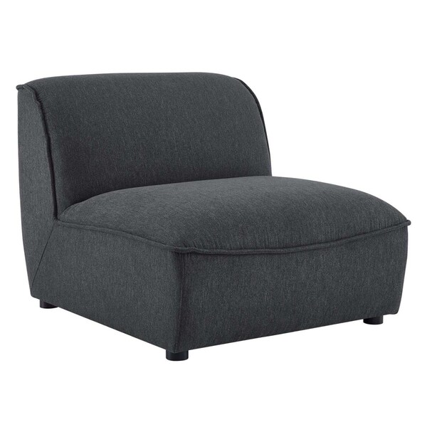 Modway Furniture 37.5 x 32.5 x 28.5 in. Comprise Armless Chair, Charcoal - EEI-4418-CHA