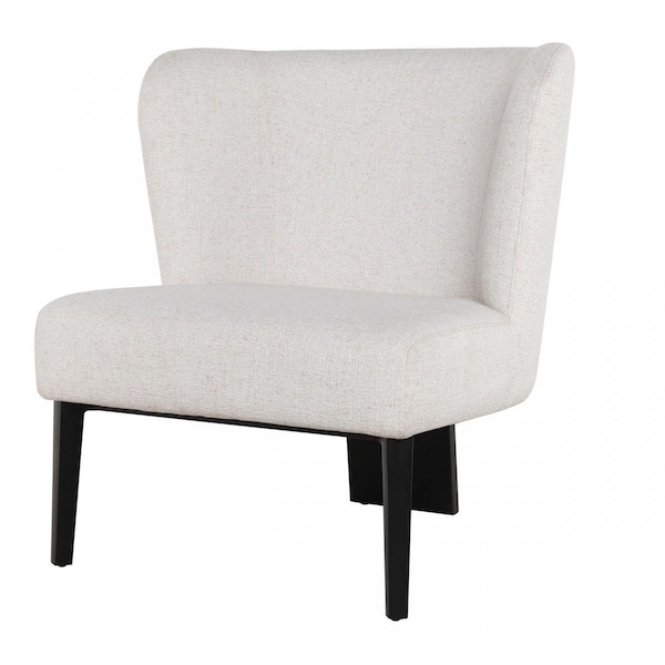 Homeroots Faux Leather Wingback Accent Chair, White - 473842