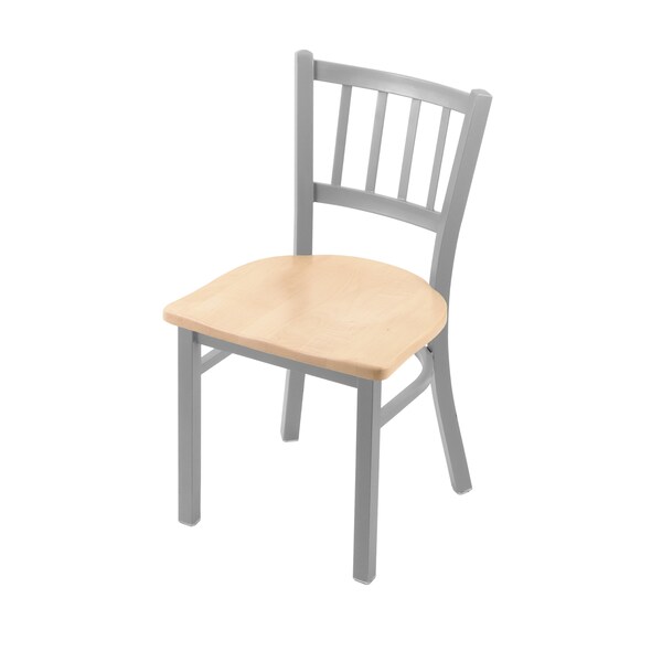 Holland Bar Stool Co 610 Contessa 18" Chair with Anodized Nickel Finish and Natural Maple Seat - 61018ANNATMPL