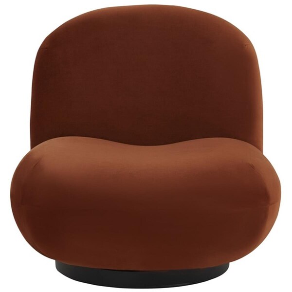 Safavieh Stevie Velvet Accent Chair, Rust & Black - SFV4767F