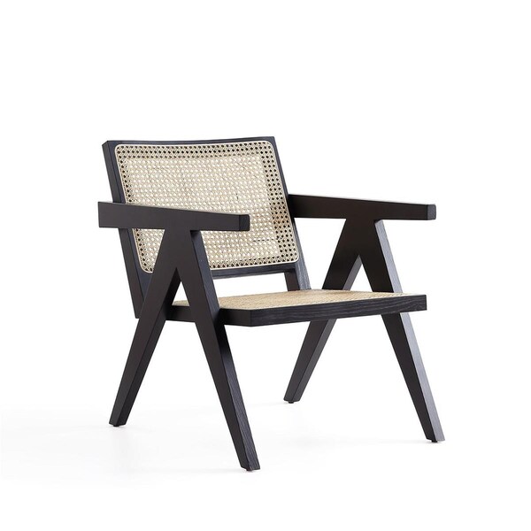 Designed To Furnish Hamlet Accent Chair, Black & Natural - DE3589012