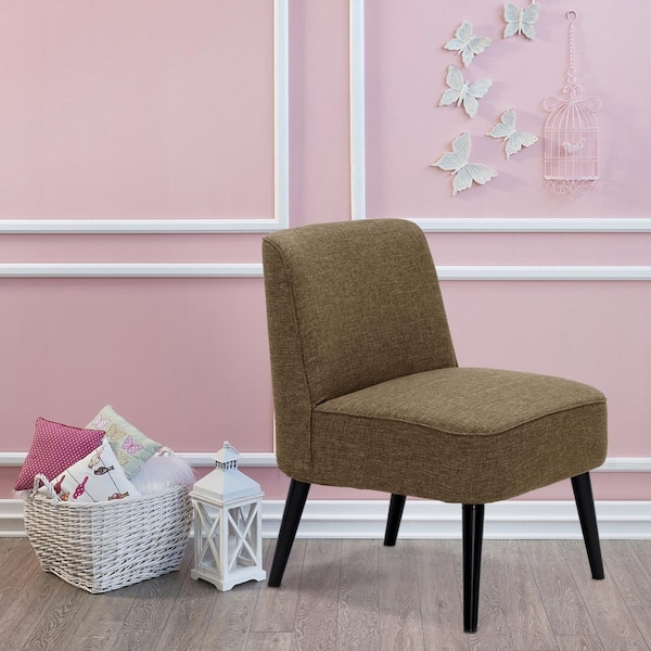 Highkey Retro Vintage Fabric Accent Chair, Brown - LR377440