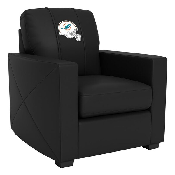 Dreamseat Silver Club Chair with Miami Dolphins Helmet Logo - XZ7759002CHCDBK-PSNFL20092