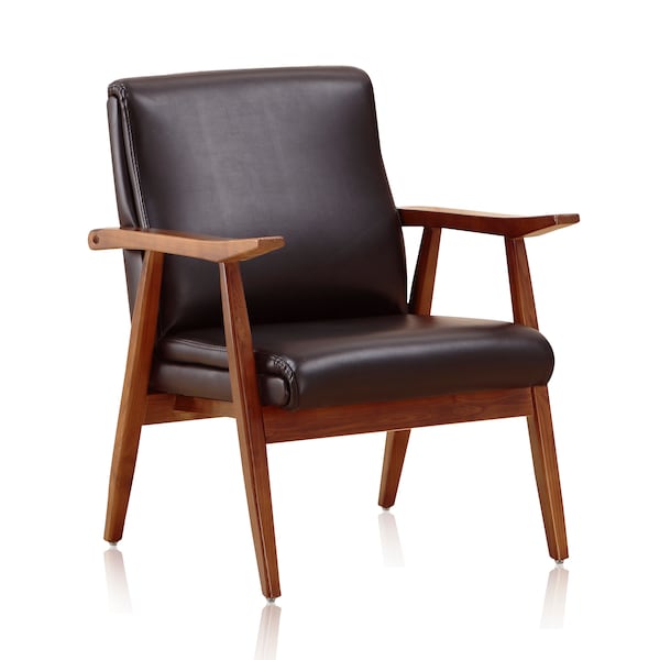 Manhattan Comfort ArchDuke 2- Piece Loveseat and Armchair in Black and Amber - 2-LSAC01-BK