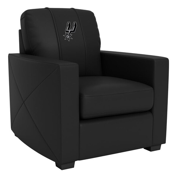 Dreamseat Silver Club Chair with San Antonio Spurs Primary Logo - XZ7759002CHCDBK-PSNBA32051