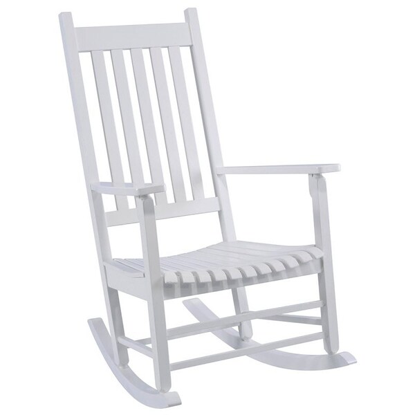Seasonal Trends KN 28W Rocking Box Chair, 250 lb Capacity, Indonesian Hardwood Seat, Indonesian Hardwood Frame - KN 28W