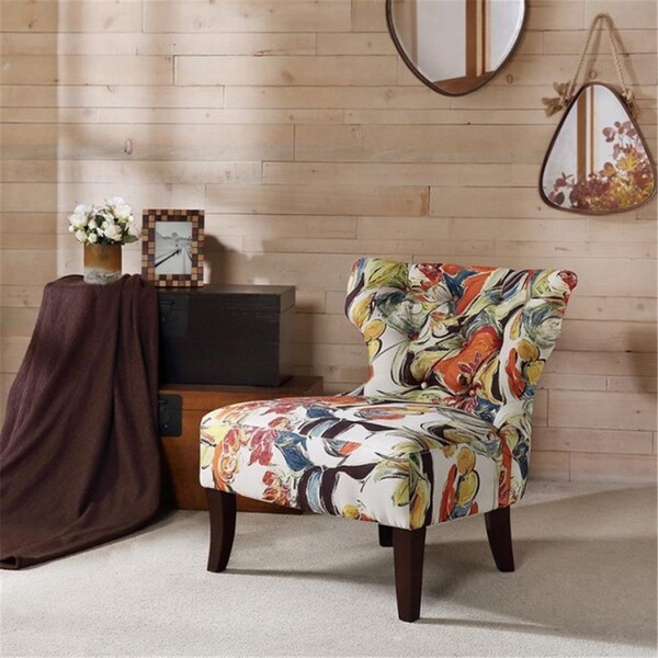 Madison Park Erika Hourglass Tufted Armless Chair, Multi - FPF18-0416