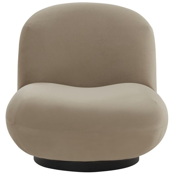 Safavieh Stevie Velvet Accent Chair, Light Brown & Black - SFV4767D