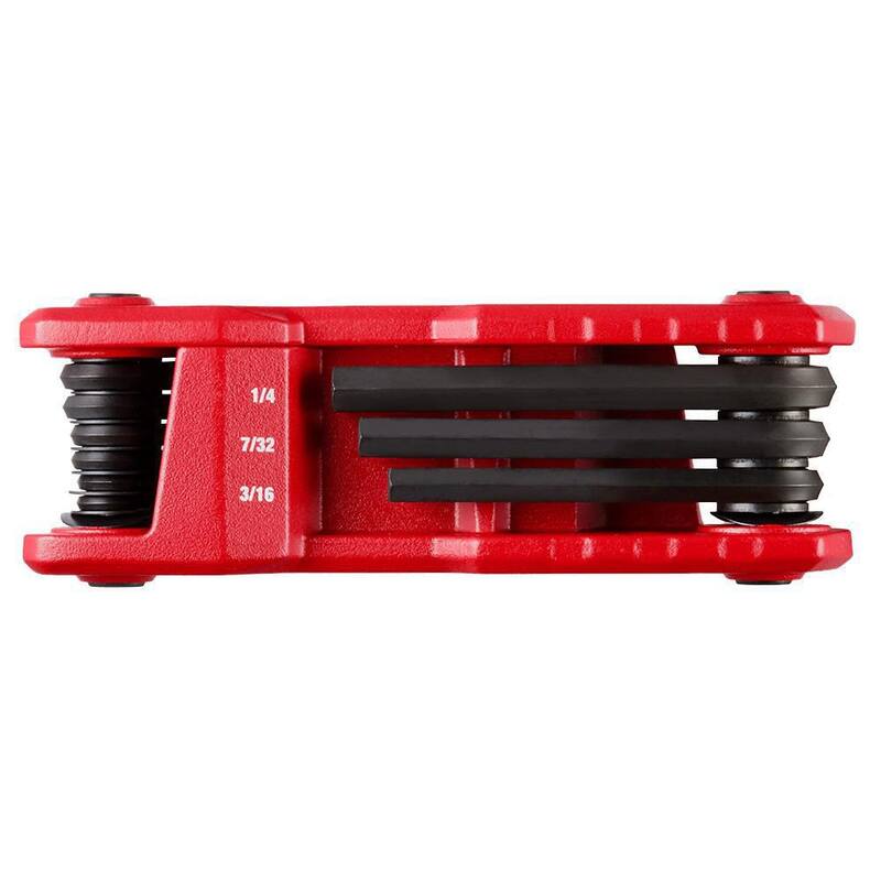 Milwaukee Folding SAE Hex Key Set (9-Piece) with 4-in-1 Precision Multi-Bit Screwdriver - 48-22-2181-48-22-2930
