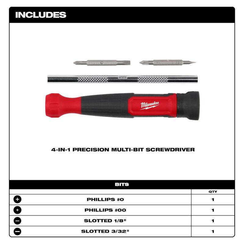Milwaukee Folding SAE Hex Key Set (9-Piece) with 4-in-1 Precision Multi-Bit Screwdriver - 48-22-2181-48-22-2930