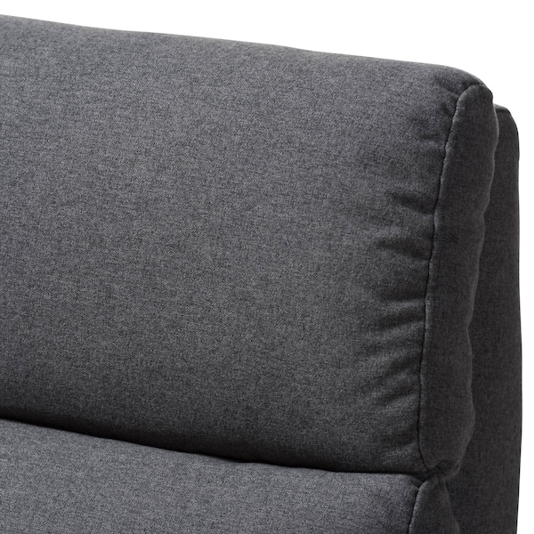Baxton Studio Halstein Mid-century Modern Grey Upholstered Lounge Chair - 143-8139