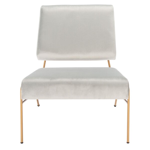Safavieh Romilly Velvet Accent Chairs, Grey & Gold - ACH6203A
