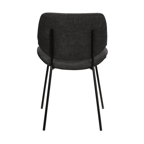 Armen Living Quest Charcoal Modern Dining Accent Chair - LCQUSIBLCH