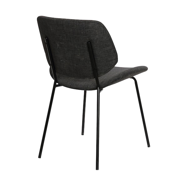 Armen Living Quest Charcoal Modern Dining Accent Chair - LCQUSIBLCH
