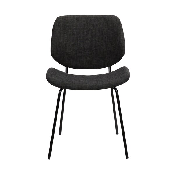 Armen Living Quest Charcoal Modern Dining Accent Chair - LCQUSIBLCH