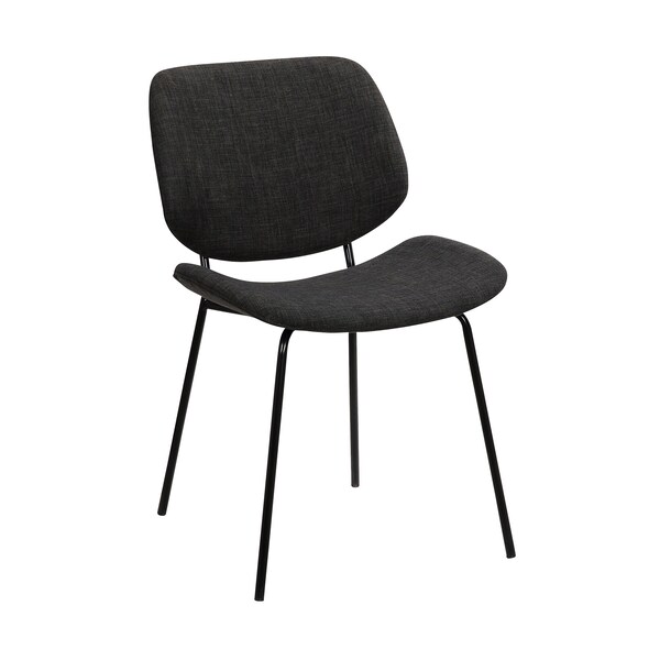 Armen Living Quest Charcoal Modern Dining Accent Chair - LCQUSIBLCH