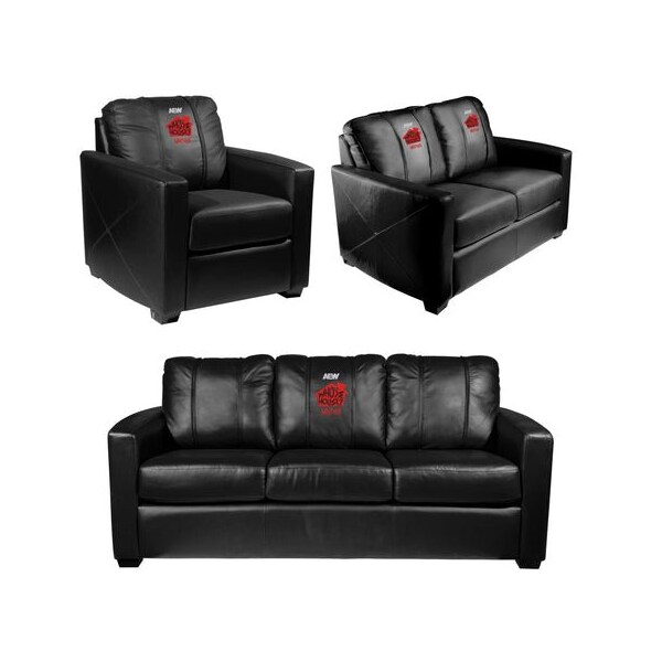 Dreamseat Silver Club Chair with AEW Swerve Strickland Whose House Logo - XZ7759002CHCDBK-PSAEW0016