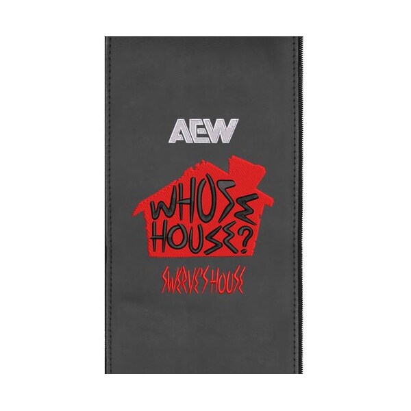 Dreamseat Silver Club Chair with AEW Swerve Strickland Whose House Logo - XZ7759002CHCDBK-PSAEW0016