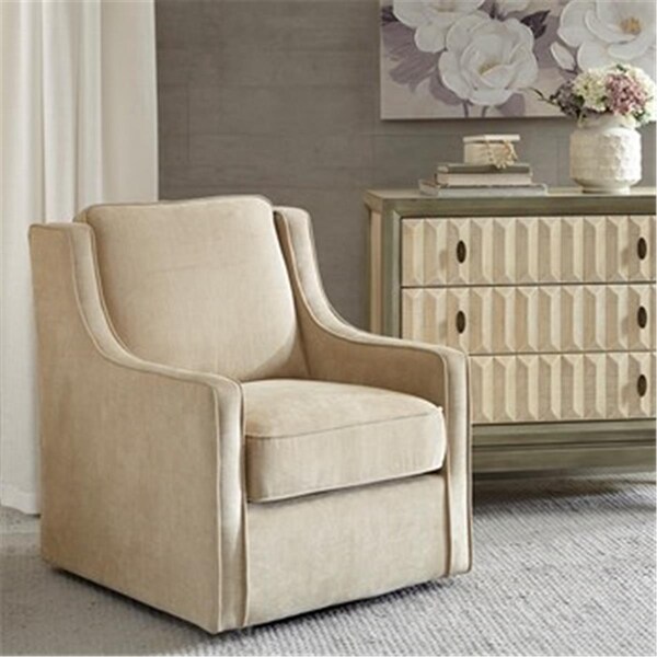 Madison Park Harris Swivel Chair, Cream - MP103-0287