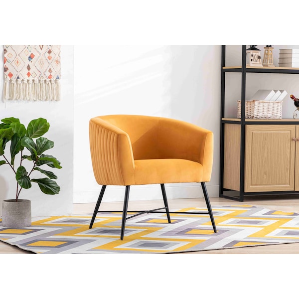 Homelegance Hera Accent Chair, Yellow Orange - HM1405YW-1
