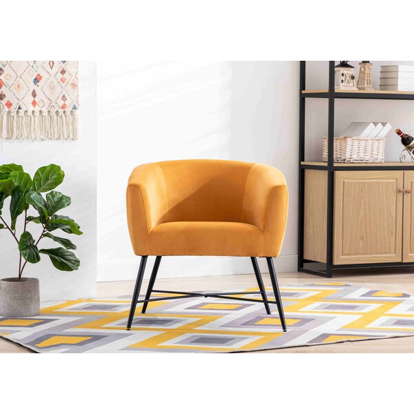 Homelegance Hera Accent Chair, Yellow Orange - HM1405YW-1