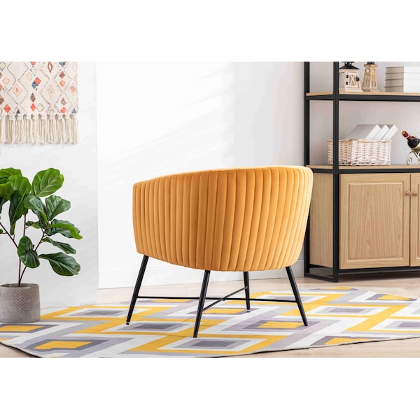 Homelegance Hera Accent Chair, Yellow Orange - HM1405YW-1