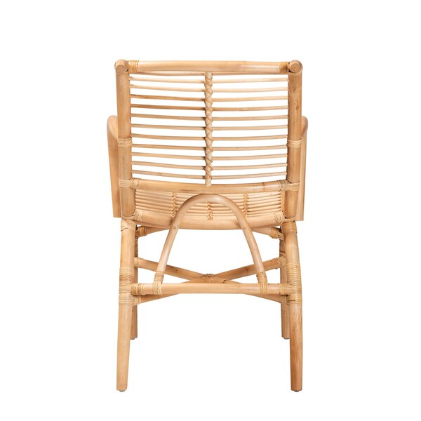 Bali & Pari Seminyak Modern Bohemian Natural Rattan Lounge Chair - 235-13344-ZORO