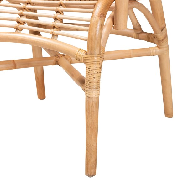 Bali & Pari Seminyak Modern Bohemian Natural Rattan Lounge Chair - 235-13344-ZORO