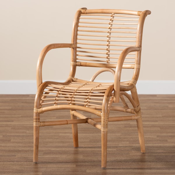 Bali & Pari Seminyak Modern Bohemian Natural Rattan Lounge Chair - 235-13344-ZORO