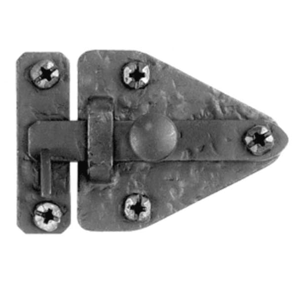 Acorn Mfg Acorn RL7BP 3-7/16" Arrowhead Cabinet Latch - Black Iron - RL7BP