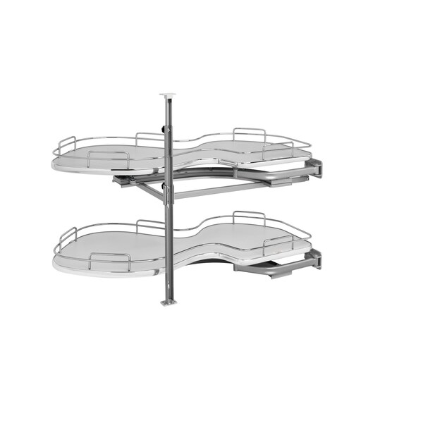 Rev-A-Shelf Steel, Gray, 37.6 in W, 24.5 in H, 21.56 in D, 21.55 in L, Gray - 5372-18-GR-R